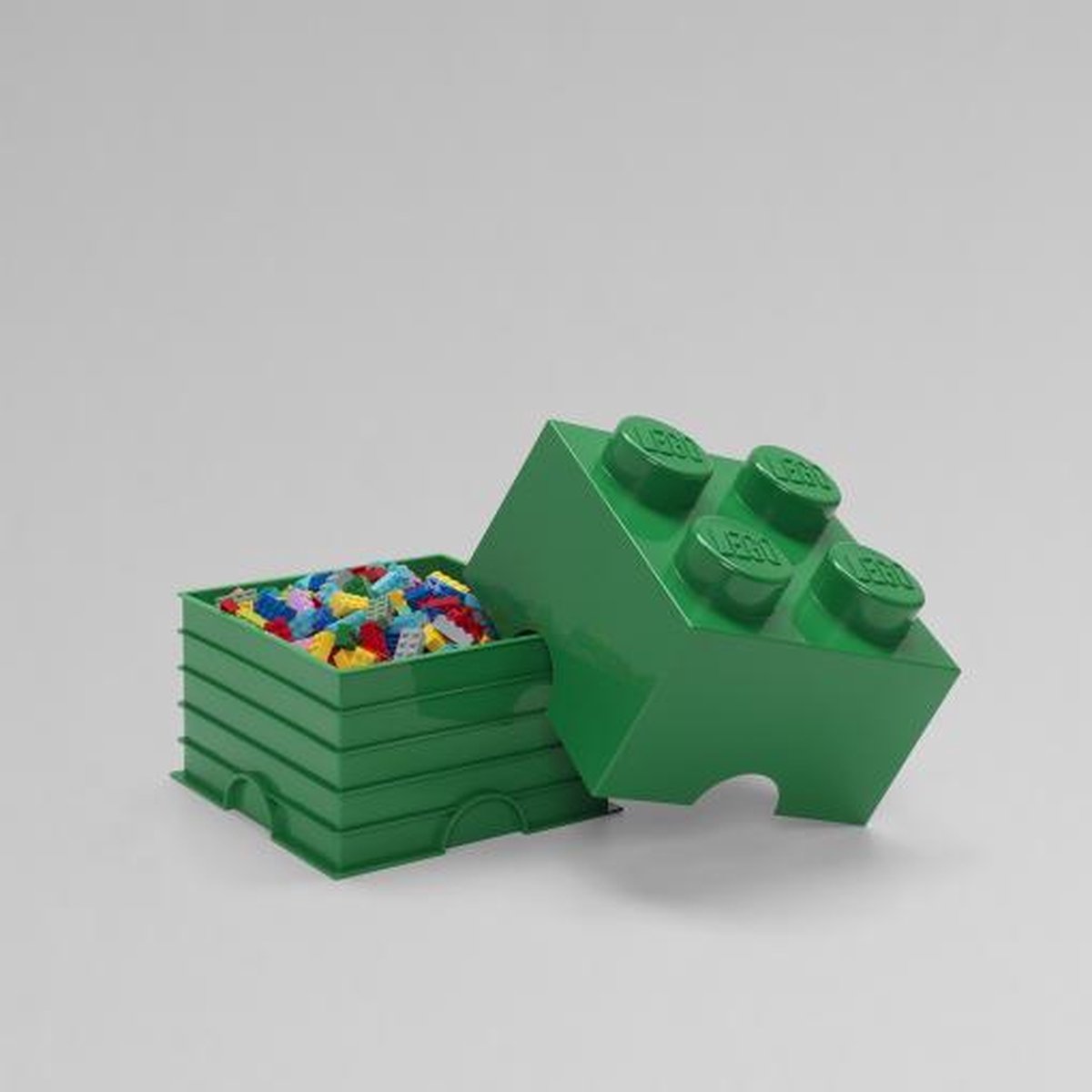 Lego Brick 4 Opbergbox - Donker - Groen