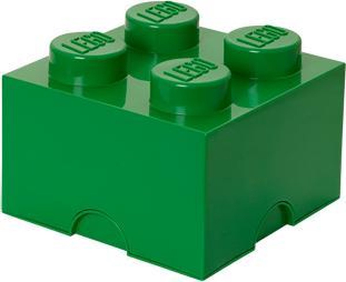 Lego Brick 4 Opbergbox - Donker - Groen