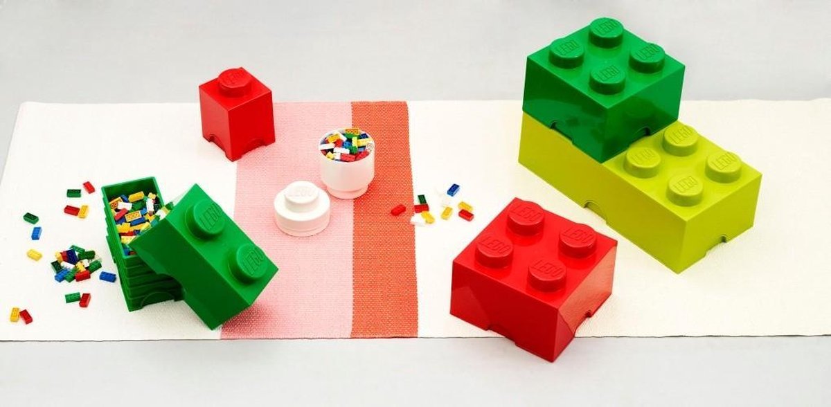 Lego Brick 4 Opbergbox - Donker - Groen