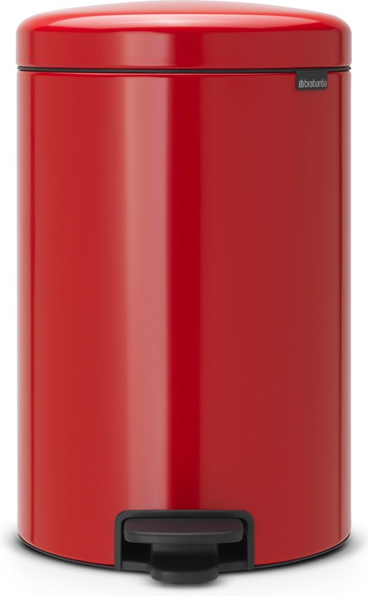 Brabantia Newicon Pedaalemmer 20 Liter Met Kunststof Binnenemmer - Passion Red - Rood
