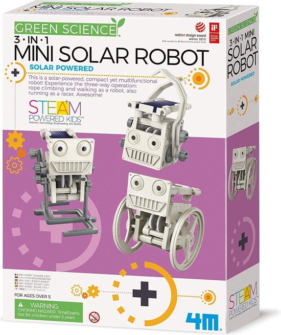 4M Eco Engineering 3 In 1 Mini Solar Robot - Wit