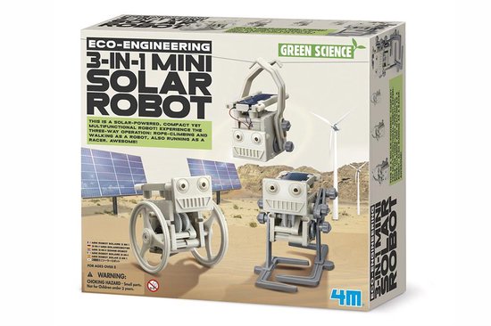 4M Eco Engineering 3 In 1 Mini Solar Robot - Wit