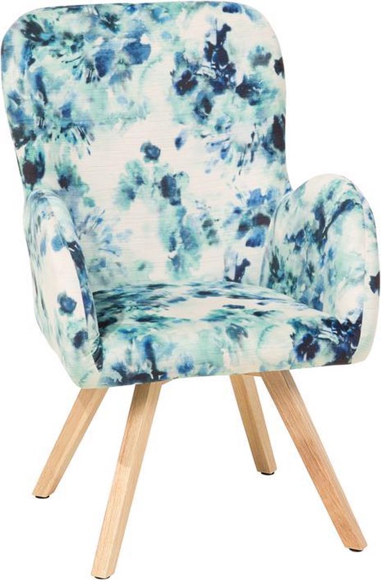 Beliani Bjarn Fauteuil Polyester 55 X 60 Cm - Blauw