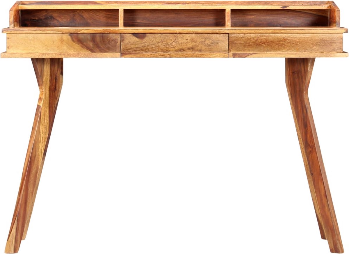 Vidaxl Schrijftafel 115x50x85 Cm Massief Sheeshamhout - Bruin