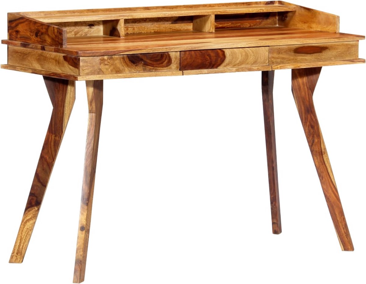 Vidaxl Schrijftafel 115x50x85 Cm Massief Sheeshamhout - Bruin