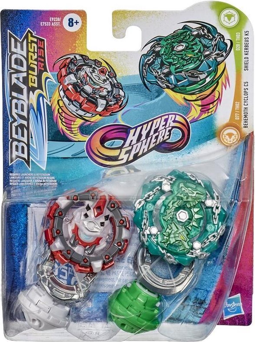 Beyblade Vechttolset Hypersphere Junior Rood/groen 4-delig - Blauw