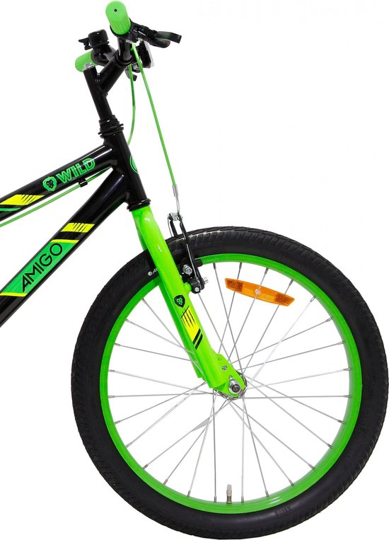 Amigo Wild Hardtail Mountainbike 20 Inch 32 Cm Junior V-brakes Zwart/ - Groen