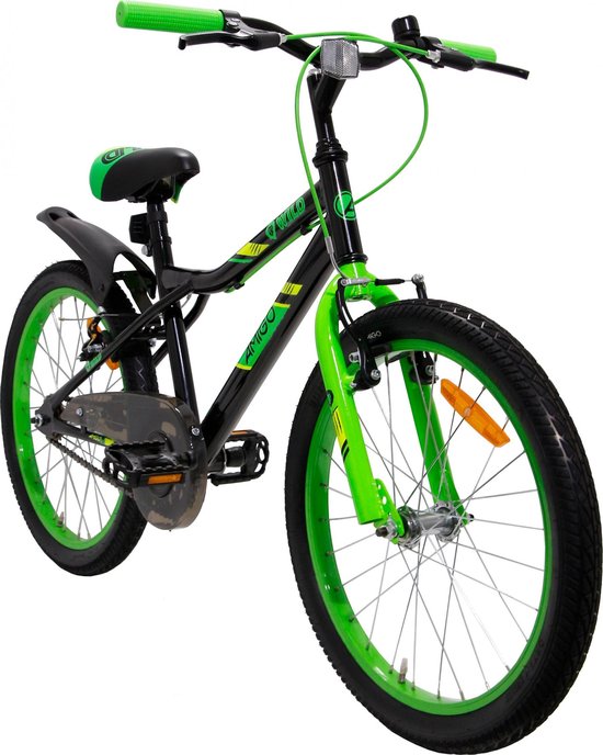 Amigo Wild Hardtail Mountainbike 20 Inch 32 Cm Junior V-brakes Zwart/ - Groen
