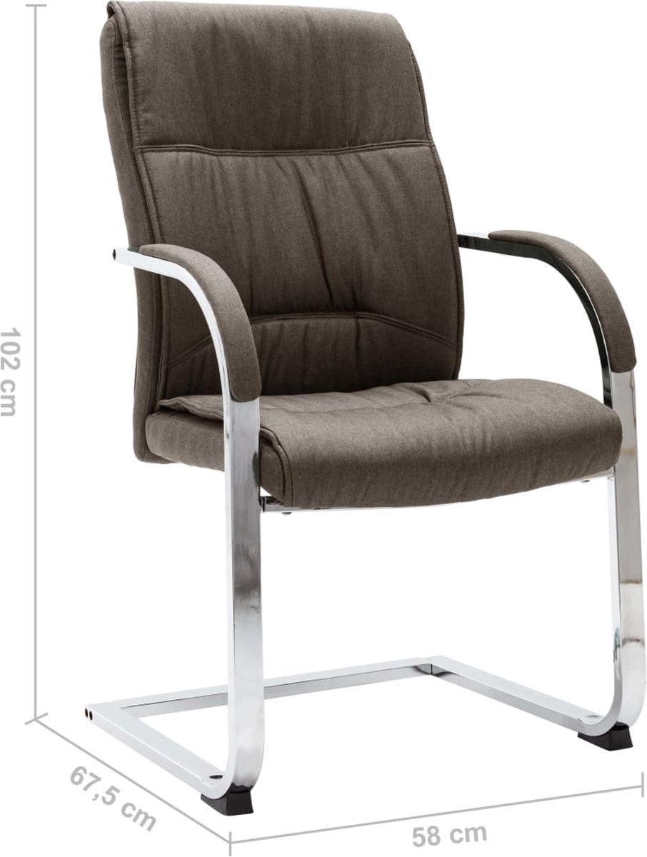 Vidaxl Kantoorstoel Stof Taupe
