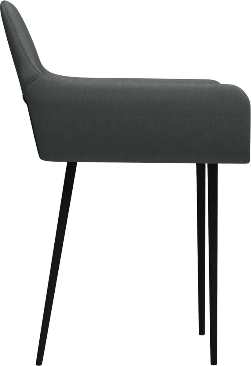 Vidaxl Eetkamerstoelen 2 St Stof Donker - Grijs