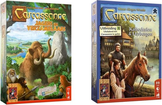 999Games Spellenbundel - 2 Stuks - Uitbreidingen Carcassonne Jagers En Verzamelaars & Kathedralen En Herberg