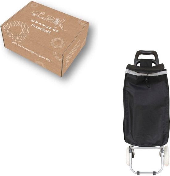 Orange85 Boodschappentrolley Met Wielen - Zwart