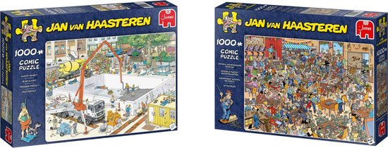 Jumbo Jan Van Haasteren - Puzzelset - Nk Puzzelen 1000 Stukjes & Bijna Klaar? 1000 Stukjes