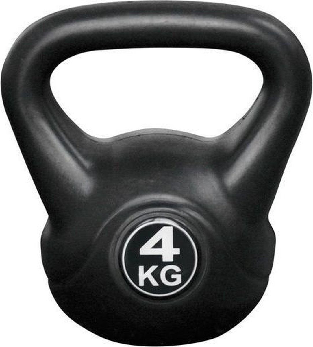 IVOL Kettlebell Voor Binnen En Buiten - Kunststof 4 Kg - Zwart