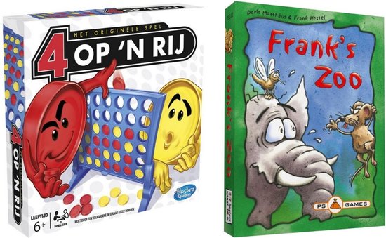 Hasbro Spellenbundel - Bordspel - 2 Stuks - 4 Op 'N Rij & Franks Zoo