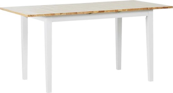 Beliani Houston Eettafel Rubberhout 80 X 150 Cm - Bruin