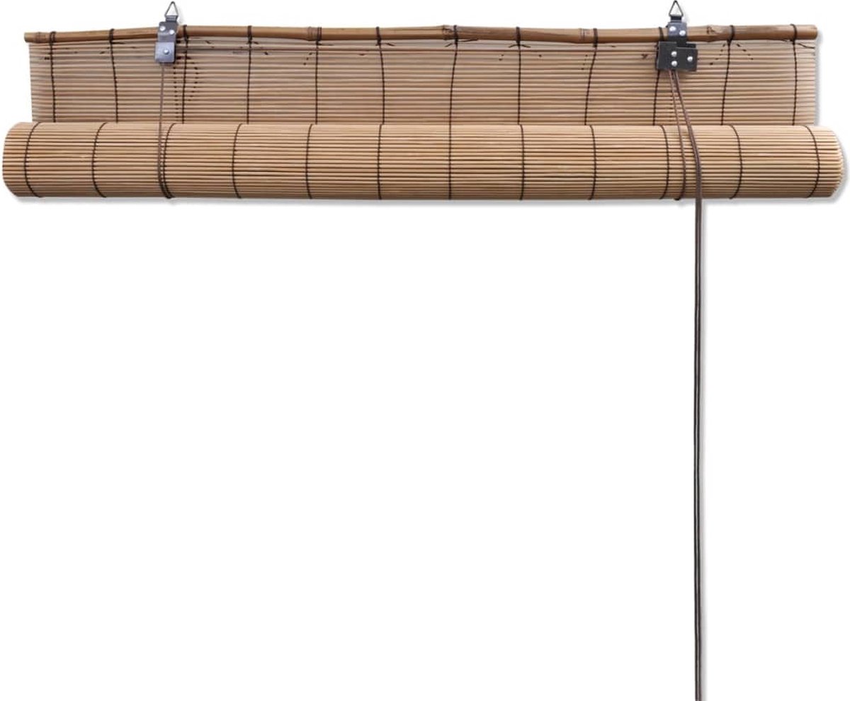 Vidaxl Rolgordijnen 2 St 120x220 Cm Bamboe - Bruin
