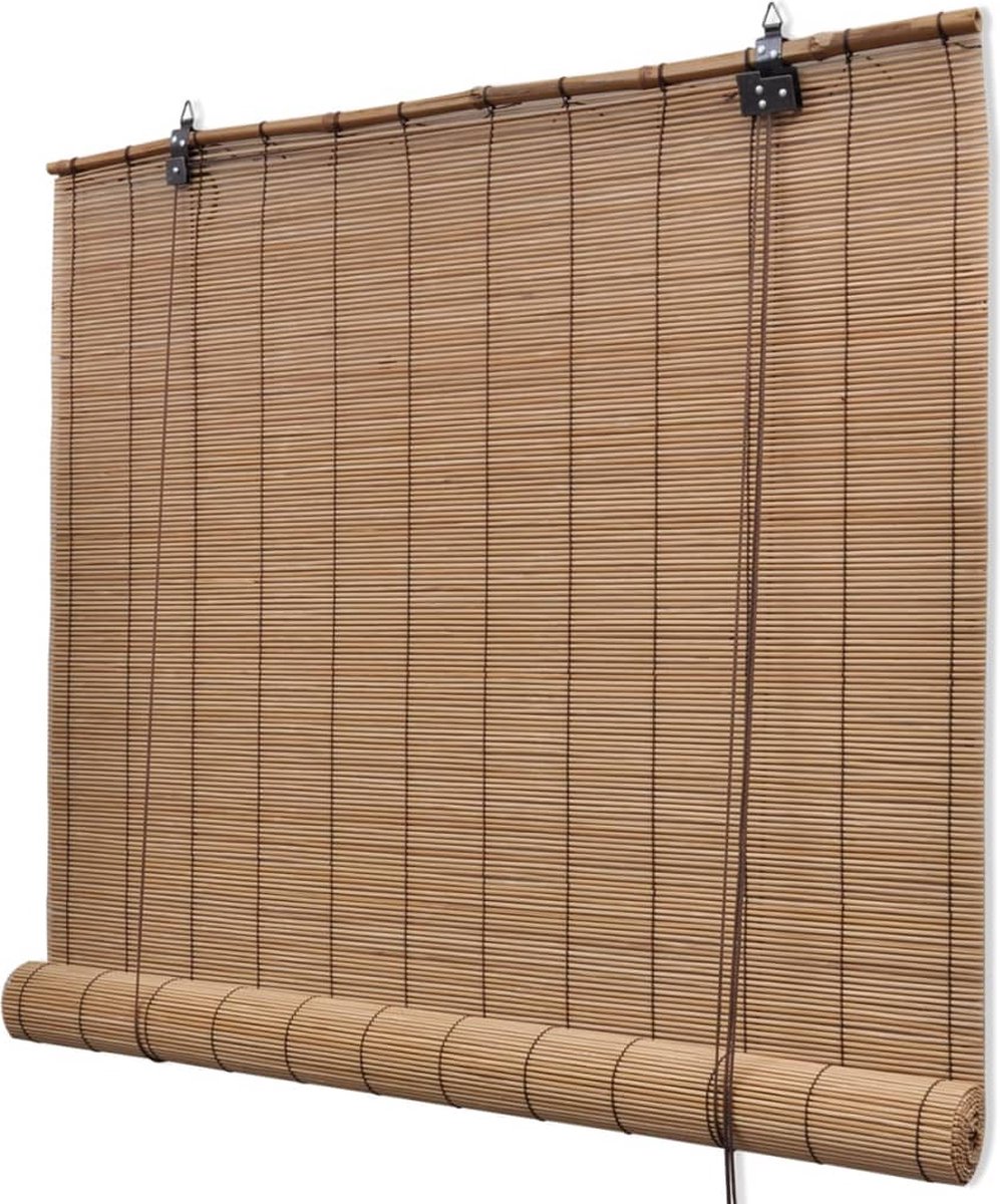 Vidaxl Rolgordijnen 2 St 120x220 Cm Bamboe - Bruin