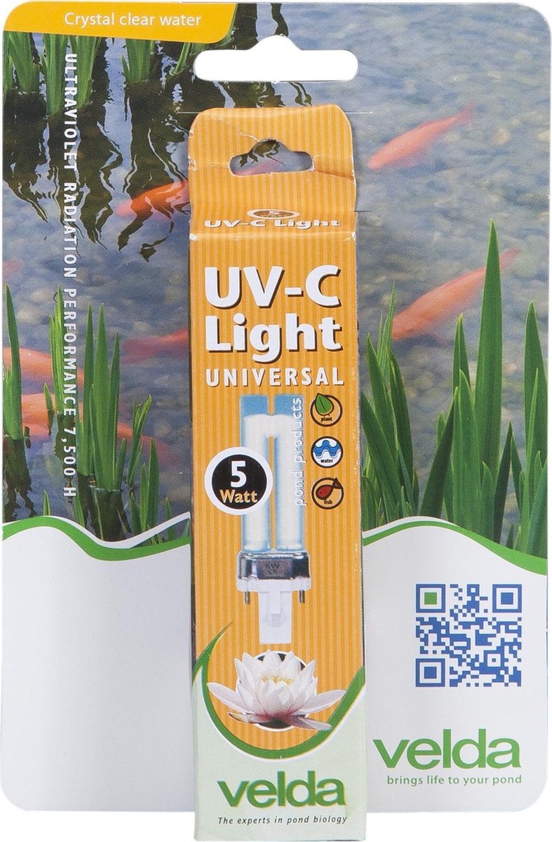 Velda Pl-lamp Uv-c 5 Watt 10 Cm Glas - Zwart