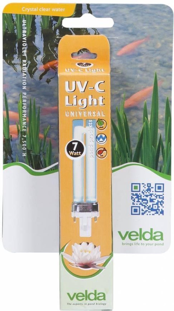 Velda Pl-lamp Uv-c 7 Watt 13,5 Cm Glas - Zwart