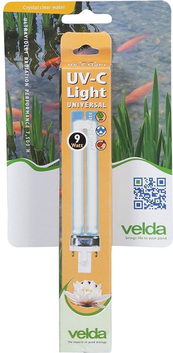 Velda Pl-lamp Uv-c 7 Watt 16,5 Cm Glas - Zwart