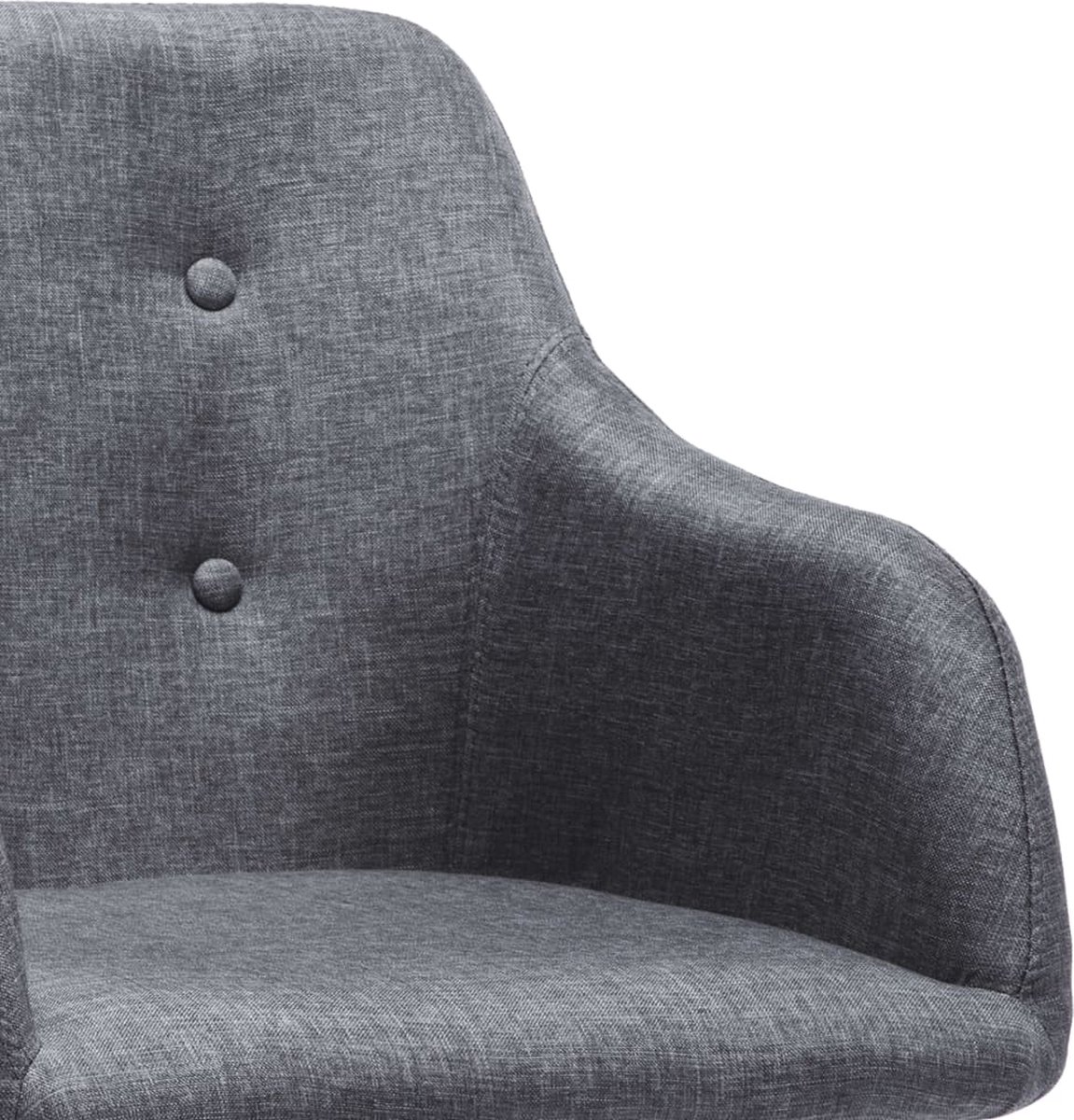 Vidaxl Eetkamerstoelen 4 St Stof Donker - Grijs