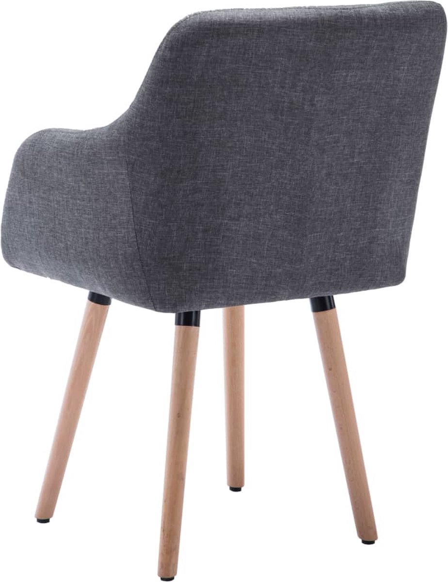 Vidaxl Eetkamerstoelen 4 St Stof Donker - Grijs