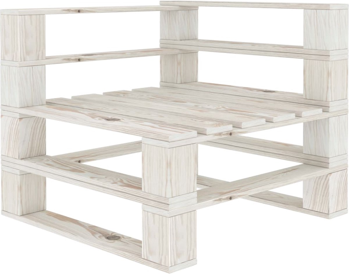Vidaxl Tuinbank 2-zits Met Crèmekleurige Kussens Pallet Hout