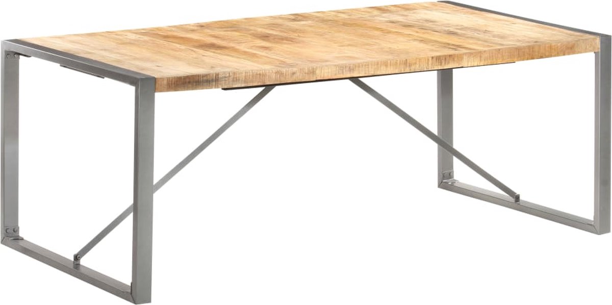 Vidaxl Eettafel 200x100x75 Cm Massief Ruw Mangohout - Bruin