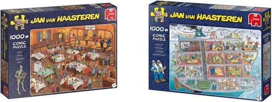 Jumbo Jan Van Haasteren - Puzzelset - Darts 1000 Stukjes & Cruise Ship 1000 Stukjes