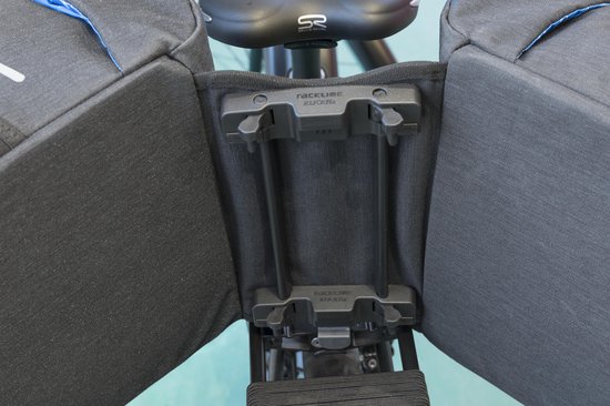 New Looxs Fietstas Dubbel Folla 34 Liter Polyester Donkerblauw - Bruin