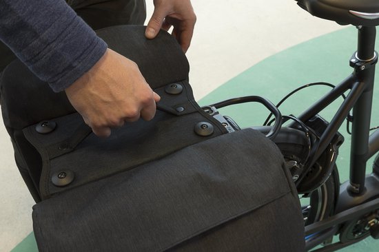 New Looxs Fietstas Dubbel Folla 34 Liter Polyester Donkerblauw - Bruin