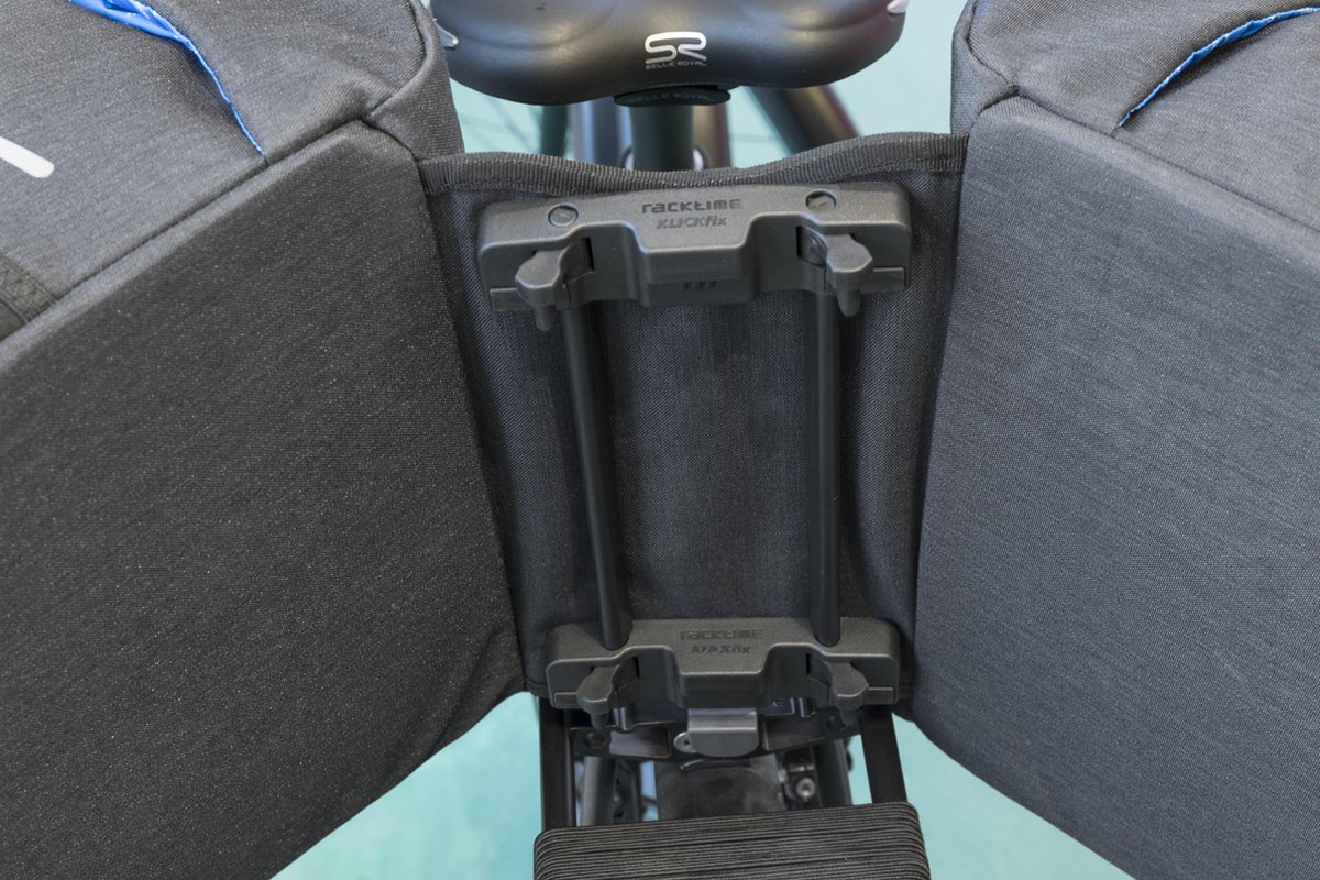 New Looxs Fietstas Dubbel Folla 34 Liter Polyester Donkerblauw - Bruin