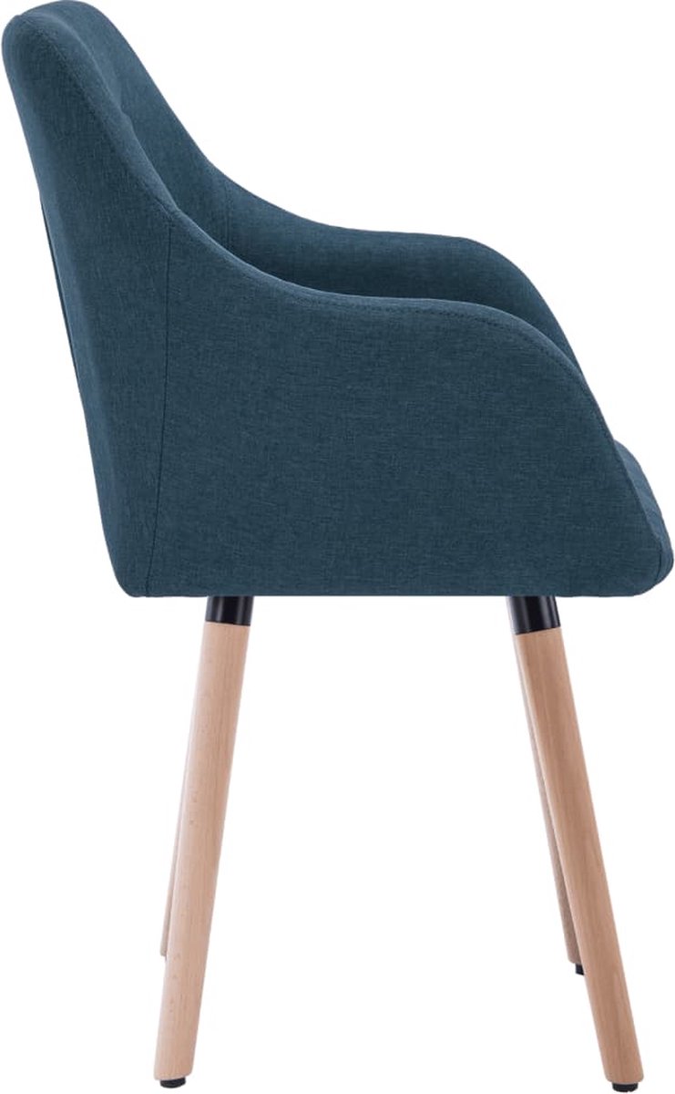 Vidaxl Eetkamerstoelen 2 St Stof - Blauw