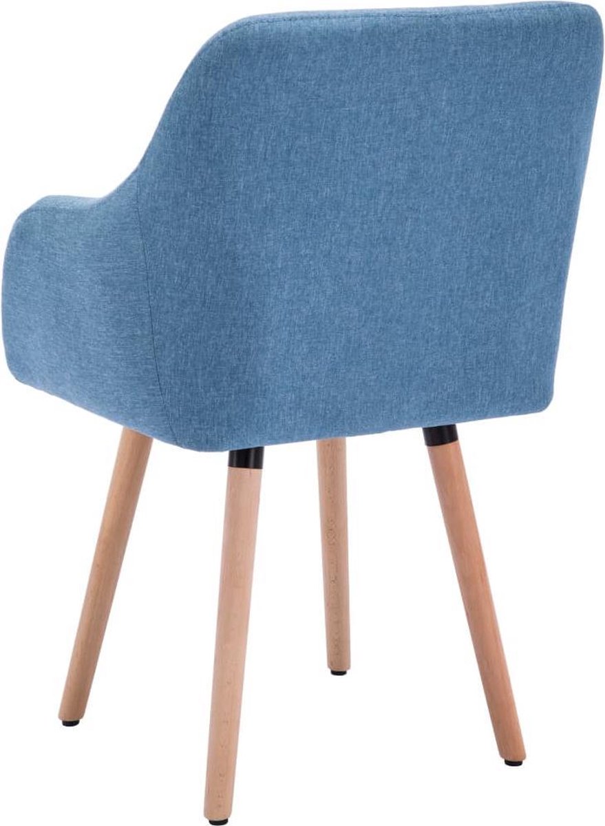 Vidaxl Eetkamerstoelen 2 St Stof - Blauw