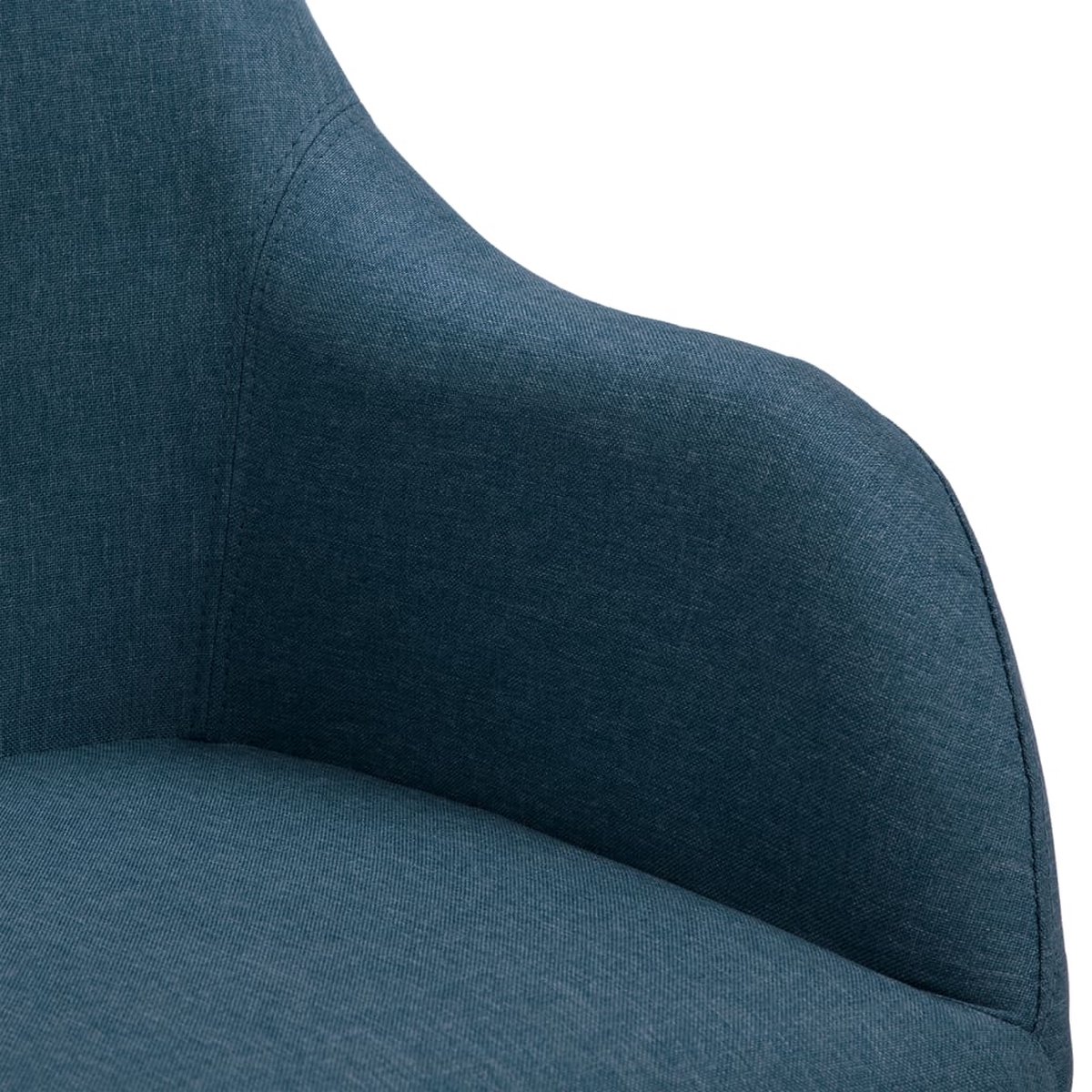 Vidaxl Eetkamerstoelen 2 St Stof - Blauw