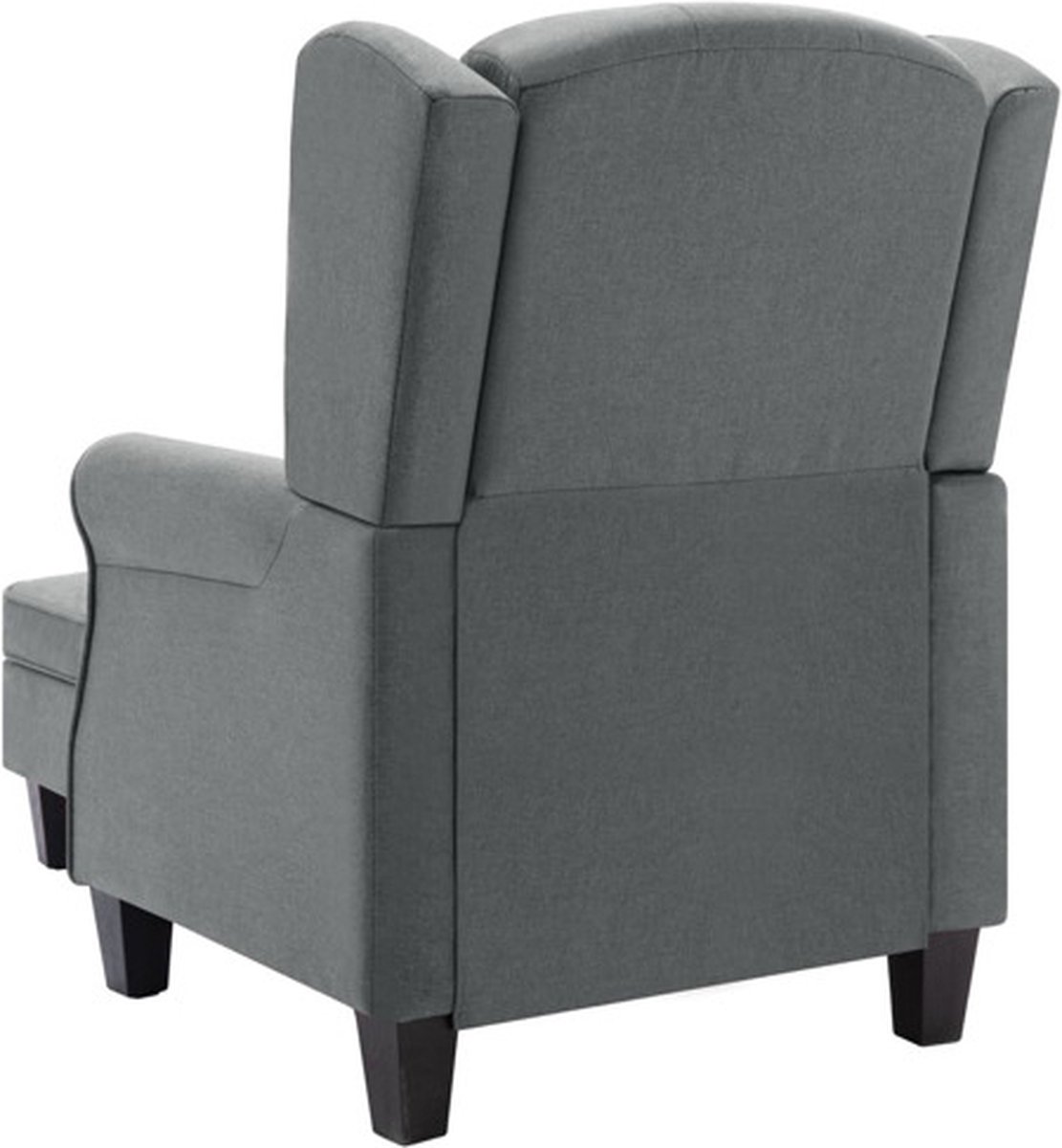 Vidaxl Fauteuil Met Voetenbankje Stof Licht - Grijs