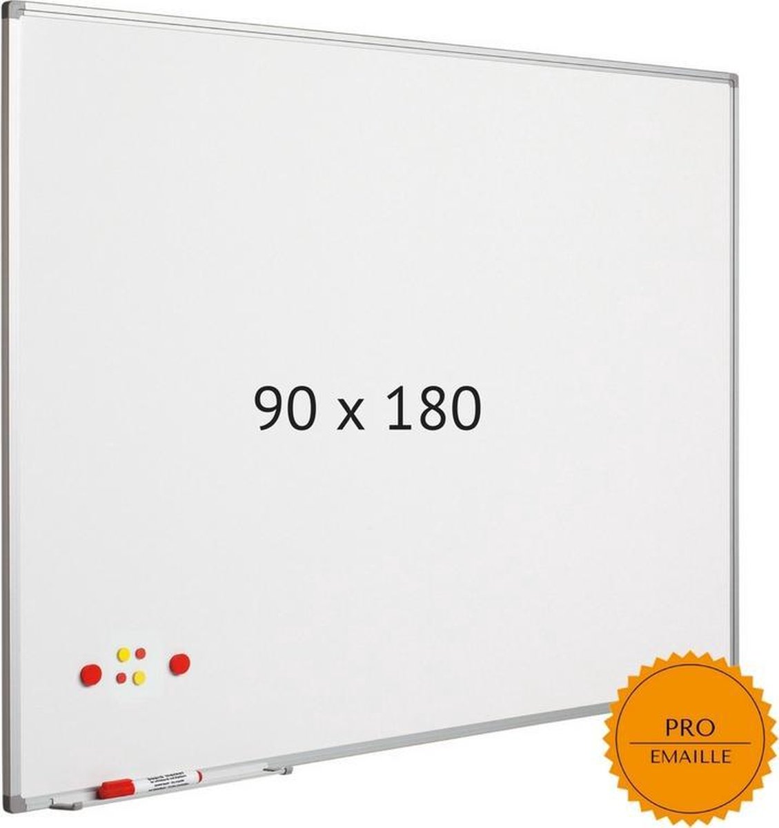 Smit Visual Whiteboard 90x180 Cm - Magnetisch / Emaille