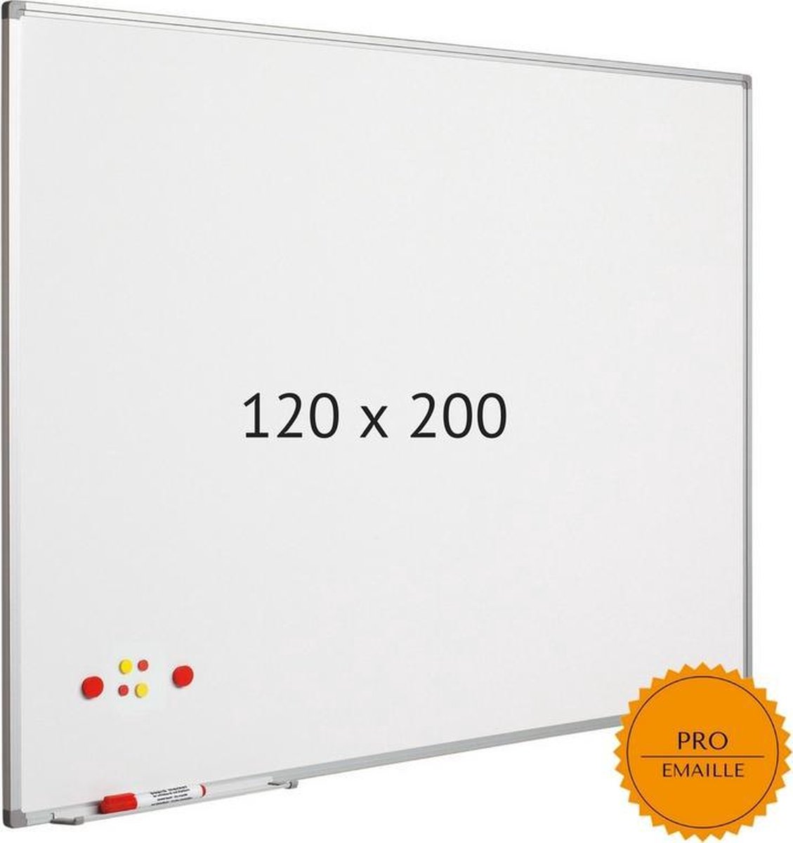 Smit Visual Whiteboard 120x200 Cm - Magnetisch / Emaille