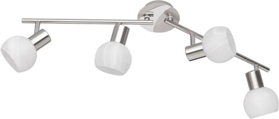 BES LED Led Plafondspot - Trion Besina - E14 Fitting - 4-lichts - Rond - Mat Nikkel - Aluminium