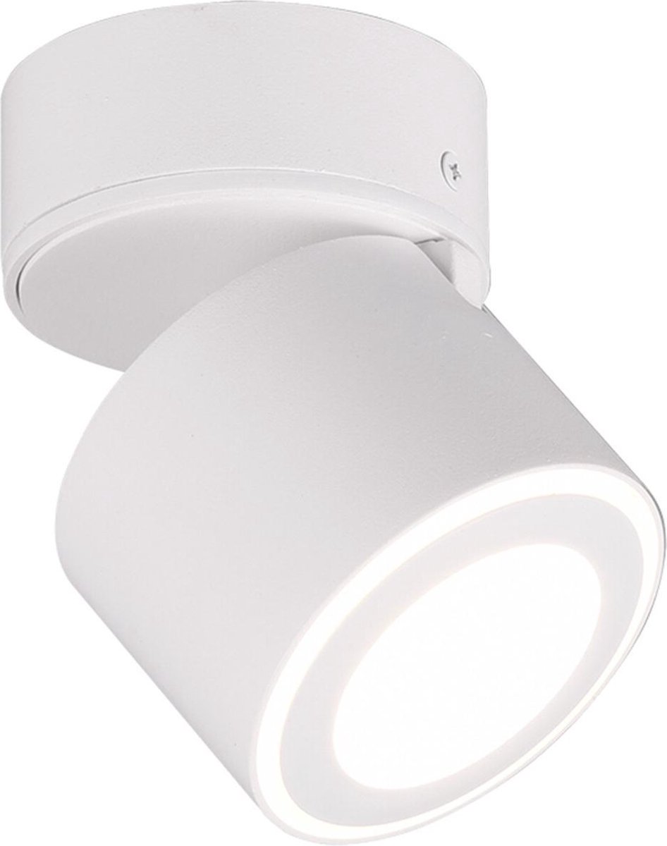 BES LED Led Plafondspot - Trion Tarus - 4w - Warm 3000k - 1-lichts - Rond - Mat - Aluminium - Wit