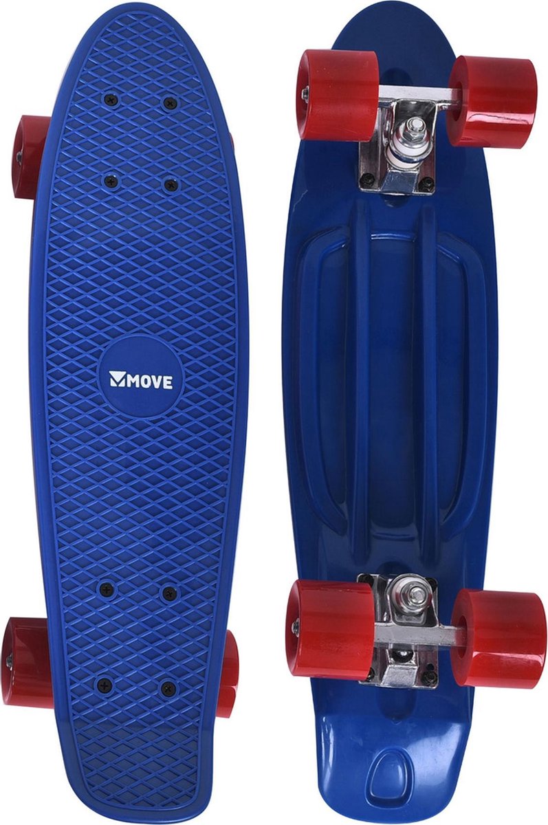 Move Skateboard Old School Retro 57,5 Cm Aluminium - Blauw