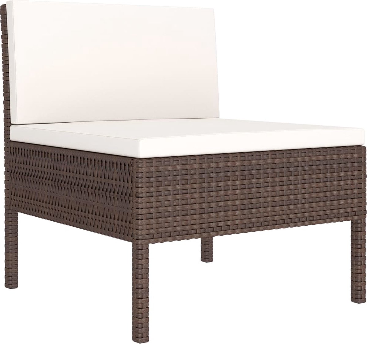Vidaxl 9-delige Loungeset Met Kussens Poly Rattan - Bruin
