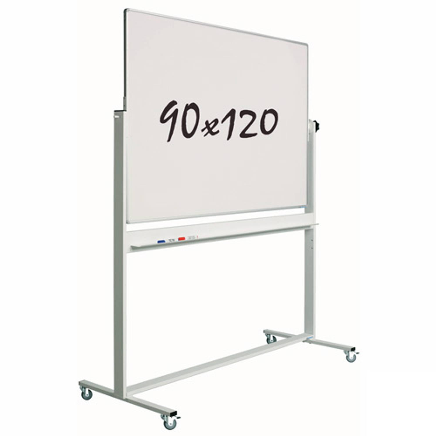 Smit Visual Whiteboard Verrijdbaar - Dubbelzijdig - Magnetisch - 90x120 Cm