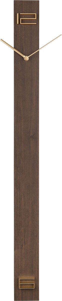 Karlsson - Discreet Long Wandklok - - Bruin