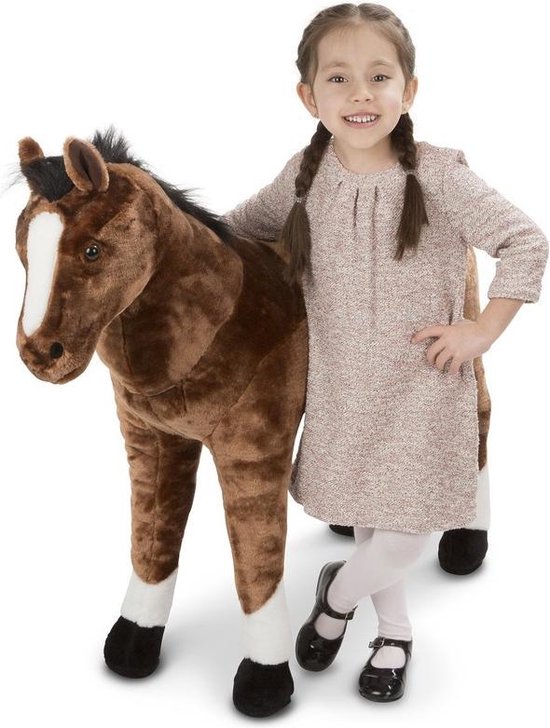 Melissa & Doug Pluche Paarden Knuffel 99 Cm - Pluche Speelgoed Knuffeldieren Voor Kinderen