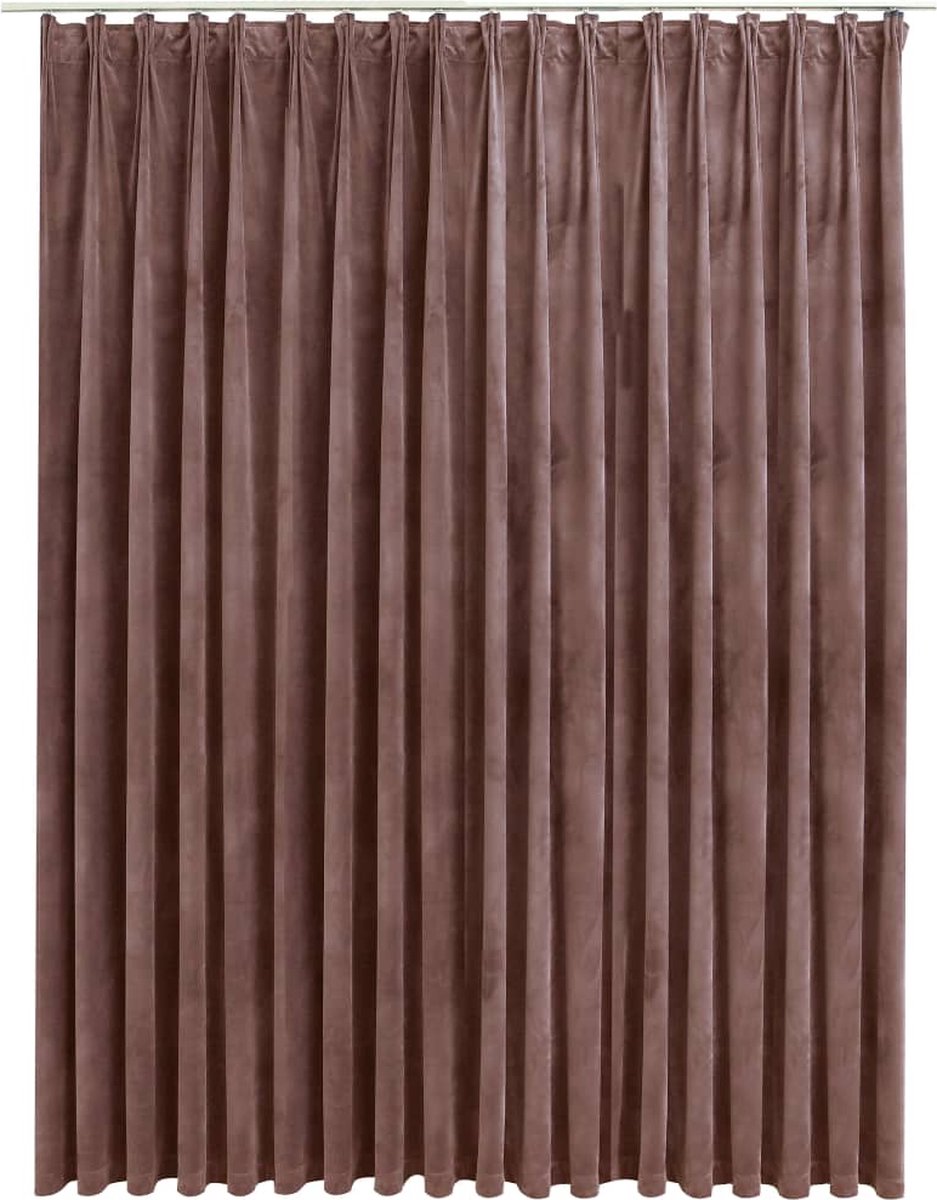 Vidaxl Gordijn Verduisterend Met Haken 290x245 Cm Fluweel Antiek - Roze