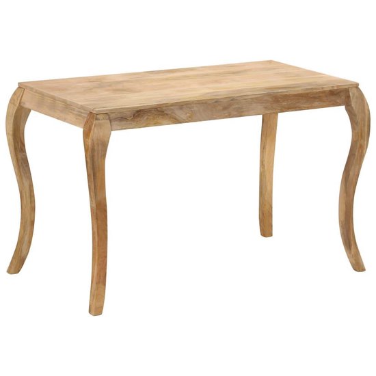 Vidaxl Eettafel 118x60x76 Cm Massief Mangohout - Bruin
