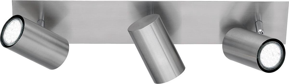 BES LED Led Plafondspot - Trion Mary - Gu10 Fitting - 3-lichts - Rechthoek - Mat Nikkel - Aluminium