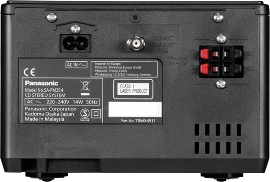 Panasonic SC-PM254EG-K - Zwart